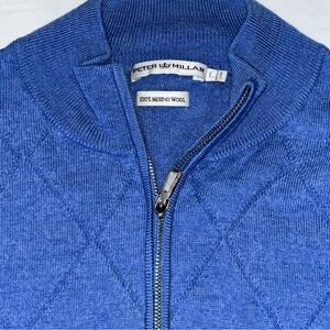 Peter Millar Royal Blue Zip-Up Sweater